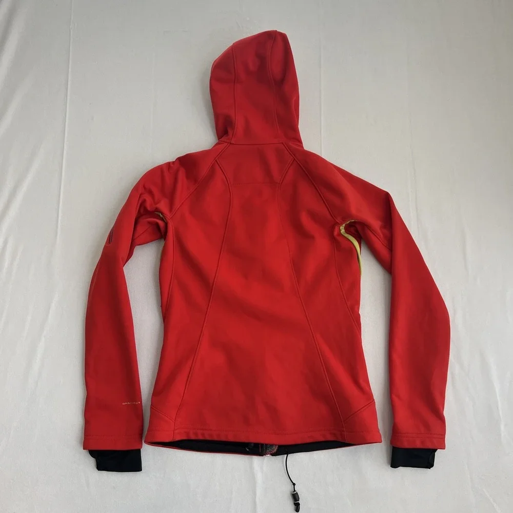 Columbia Jacket Womens Small Omni-Heat Red Hooded Coat‎ Full Zip Outerwear